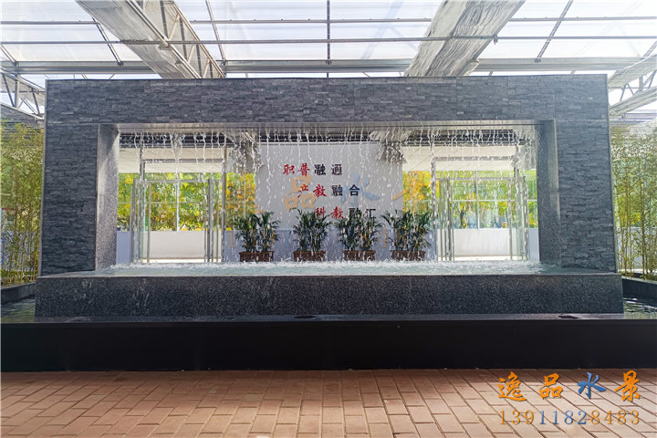 陽光棚石材水幕簾流水景觀|水幕簾公司